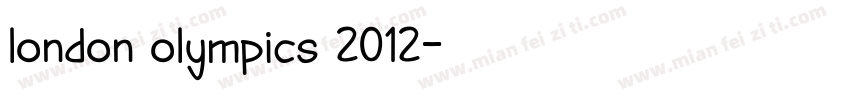 london olympics 2012字体转换